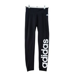 Adidas Women's Small S ClimaLite Training Workout Leggings Black Logo